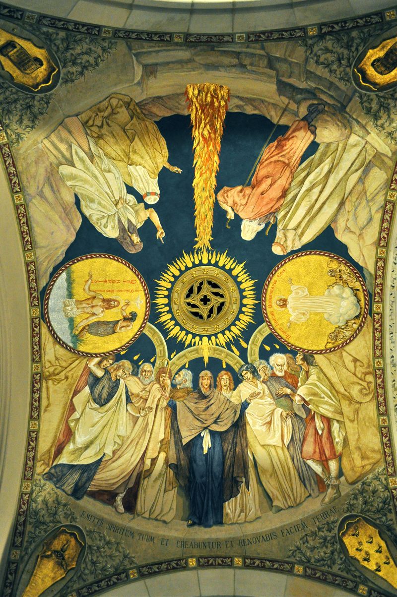 800x1204 Painting On Ceiling Of Our Lady, Queen Of The Most Holy Rosary - Rosary Painting