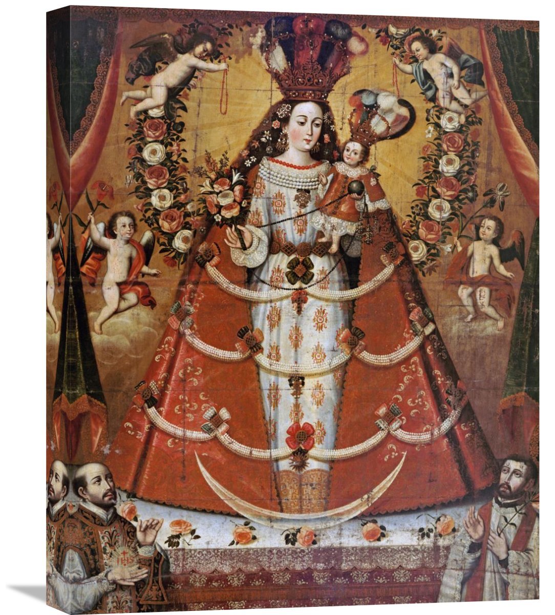 1084x1200 Global Gallery Our Lady Of The Rosary Painting Print On Wrapped - Rosary Painting