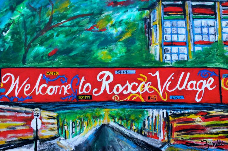 770x512 Saatchi Art Roscoe Village Painting By Monica Zanetti - Roscoe Painting