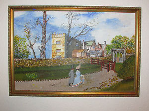 300x225 Vintage Original Oil Painting On Board, By G. Roscoe Ebay - Roscoe Painting