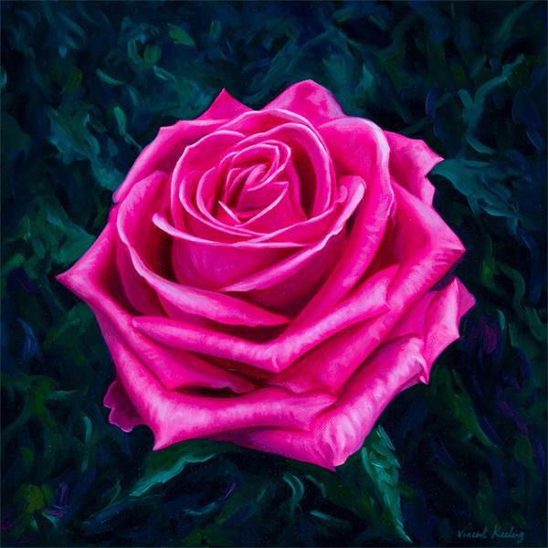 600x600 Valentine Rose - Rose Art Painting