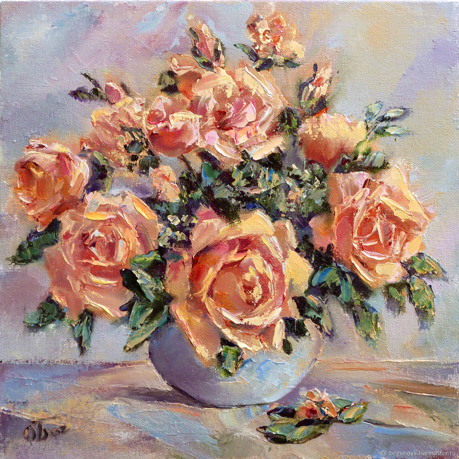 1500x1500 Oil Painting Flowers Roses, Painting The Roses, Enjoy The Picture - Rose Bouquet Painting