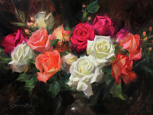 300x225 Rose Bouquet Paintings Fine Art America - Rose Bouquet Painting