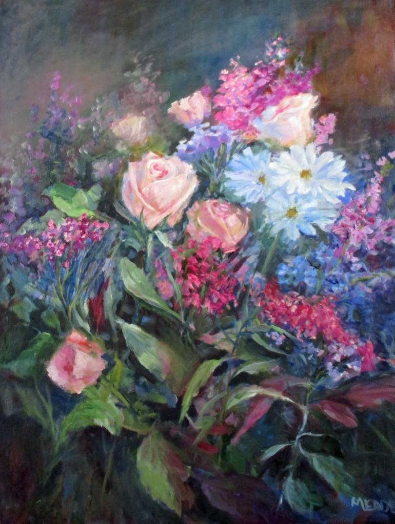 770x1023 Saatchi Art Rose Bouquet Painting By Phil Meade - Rose Bouquet Painting