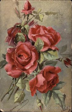 236x367 The 1985 Best Images On Art Flowers, Art Floral - Rose Bouquet Painting