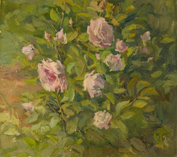 250x222 Rose Bush Paintings - Rose Bush Painting
