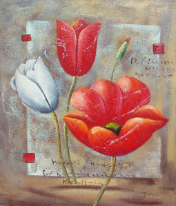 255x299 China Decroative Rose Flower Oil Painting On Canvas Flower Rose - Rose Canvas Painting