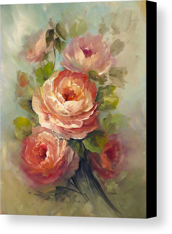 550x750 Nectar Roses Canvas Print Canvas Art By David Jansen - Rose Canvas Painting