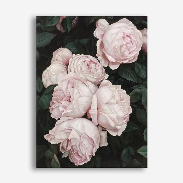 600x600 Pink Roses Canvas Art Floral Rose Print Artwork The Print - Rose Canvas Painting