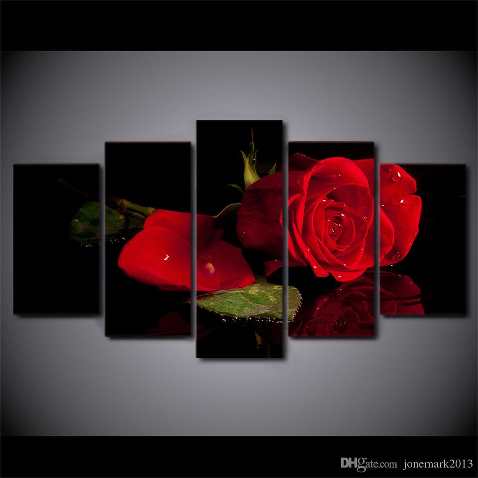 Rose Canvas Painting at PaintingValley.com | Explore collection of Rose ...