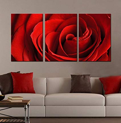 425x432 Generic Modern Landscape Red Rose Canvas Print Wall - Rose Canvas Painting