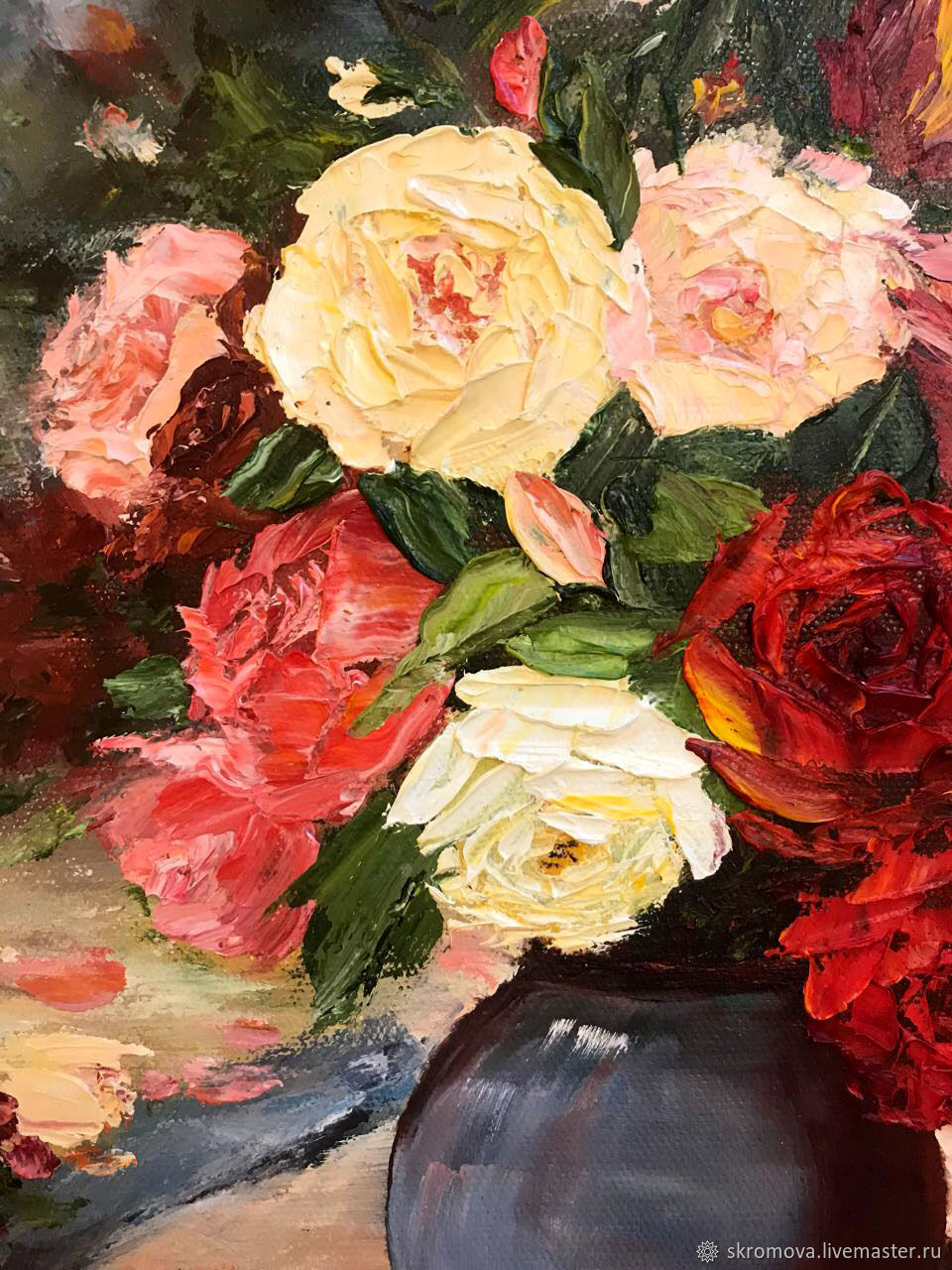 960x1280 Oil Painting Roses Shop Online On Livemaster With Shipping - Rose Flower Painting