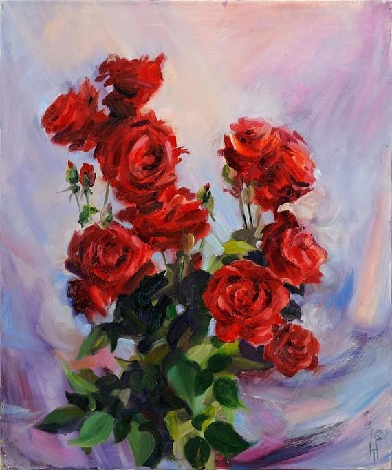 Rose Flower Painting at PaintingValley.com | Explore collection of Rose ...