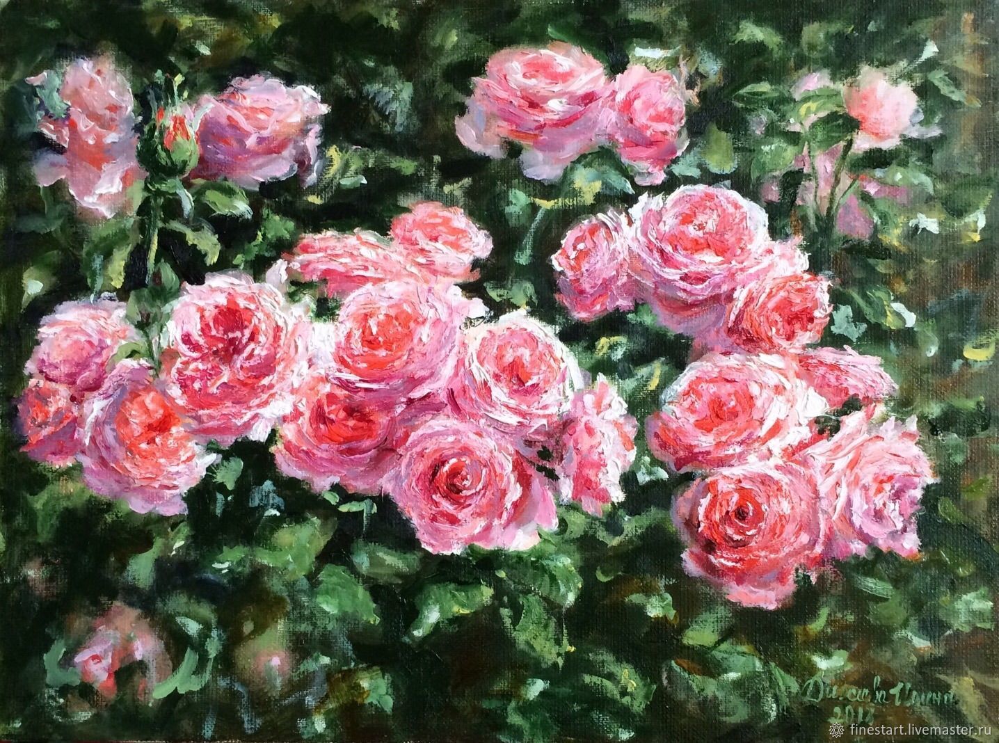 1436x1068 Oil Painting Sun In The Rose Garden Impressionism Shopline - Rose Garden Painting