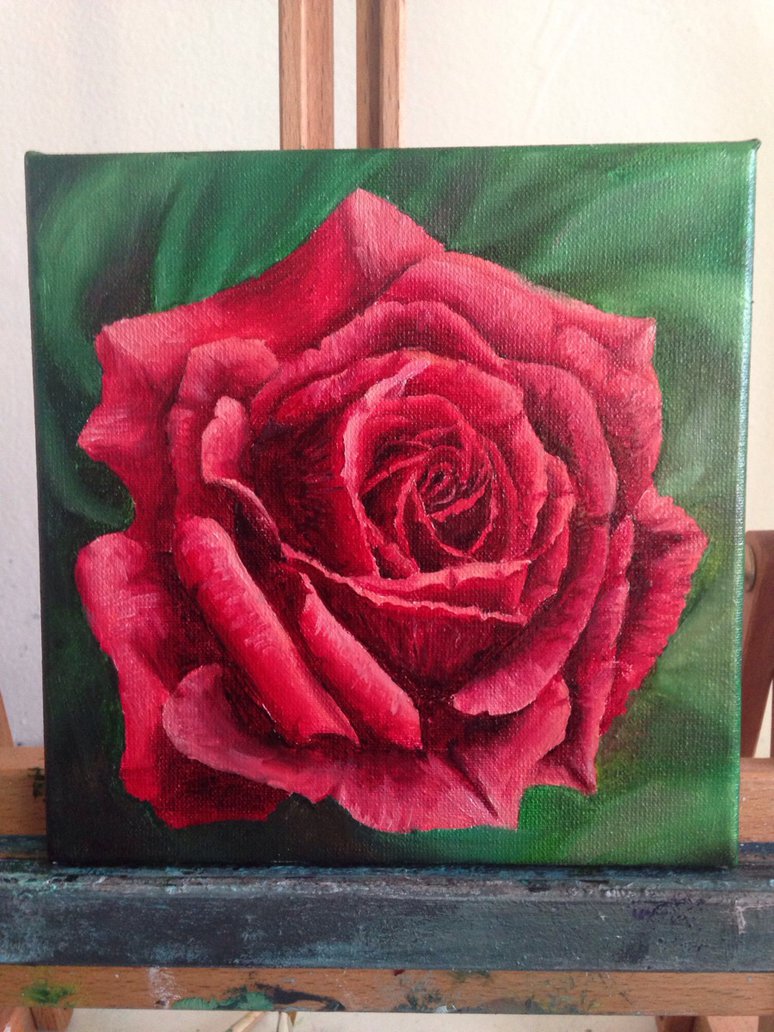 774x1032 Realistic Rose Oil Painting By Bambiepies - Rose Oil Painting