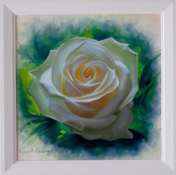 600x595 Nature's Gold - Rose Oil Painting