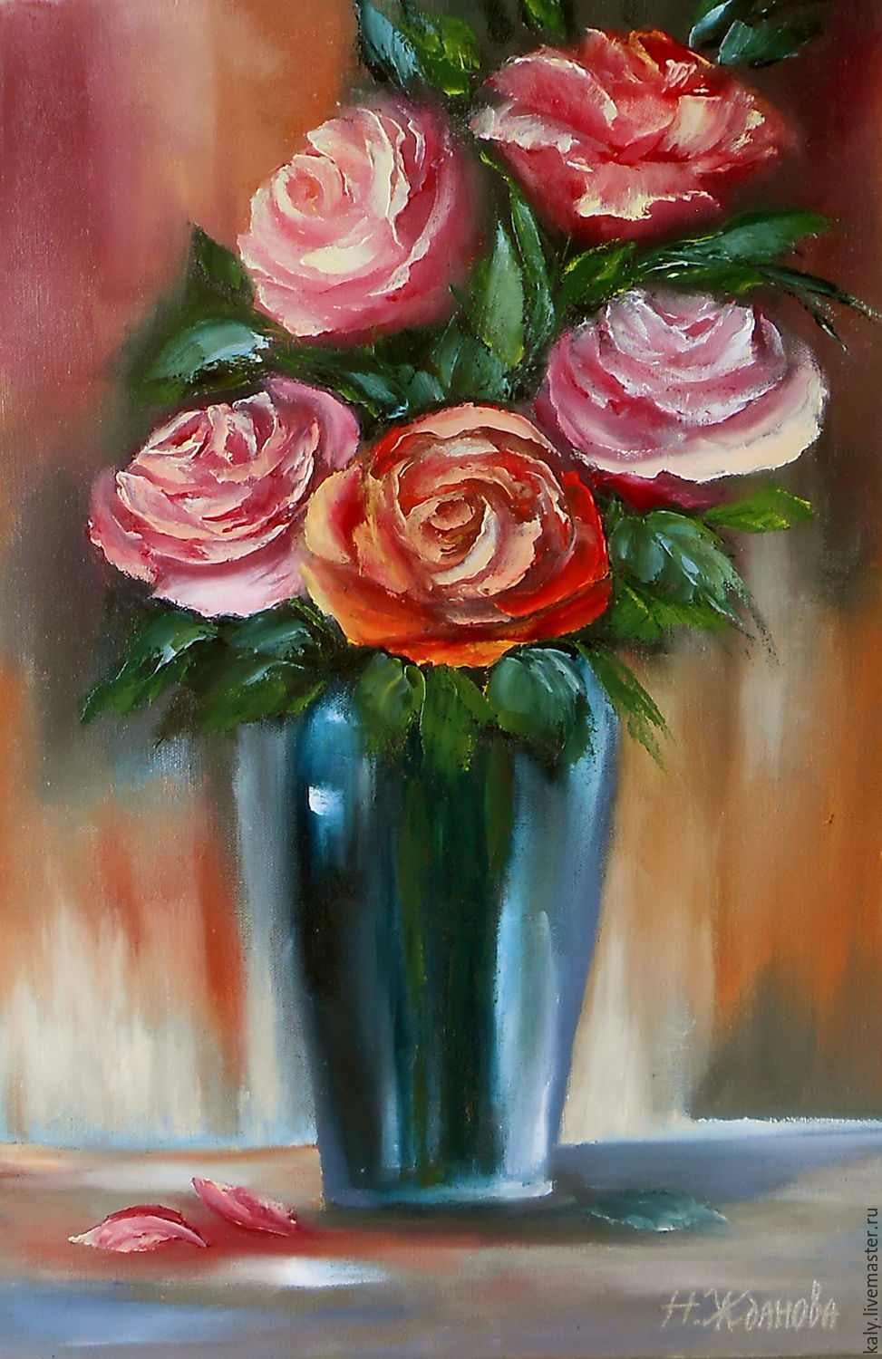 973x1500 Red Rose Art Canvas Rose Painting Wall Art Red Rose Painting Art - Rose Painting