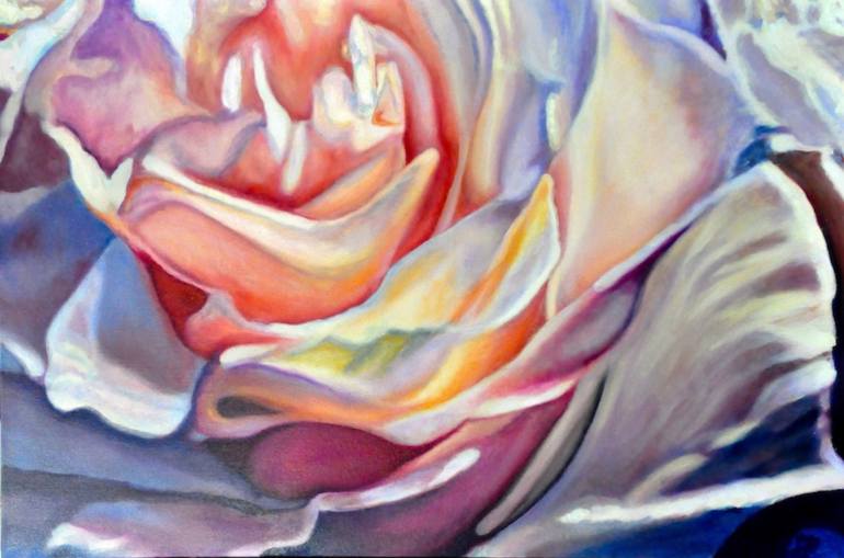 770x509 Saatchi Art Gold Rose Painting By Ron Harris - Rose Painting
