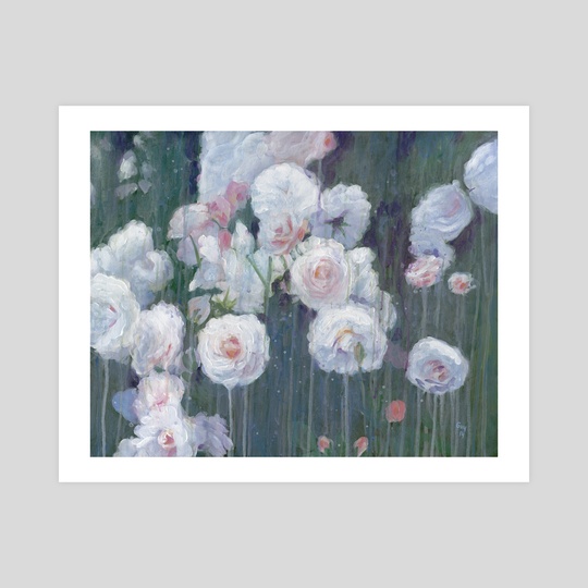 540x540 Broken Flowers Rose Painting, An Art Print By Guy Gondron - Rose Painting Images