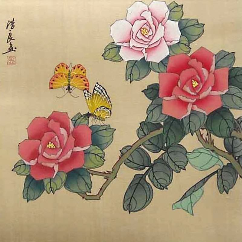 800x800 Chinese Rose Paintings, China Rose Art Scrolls, Pictures, Images - Rose Painting Images