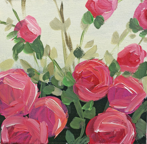 498x490 Mini Sweet Bright Rose - Rose Painting Images