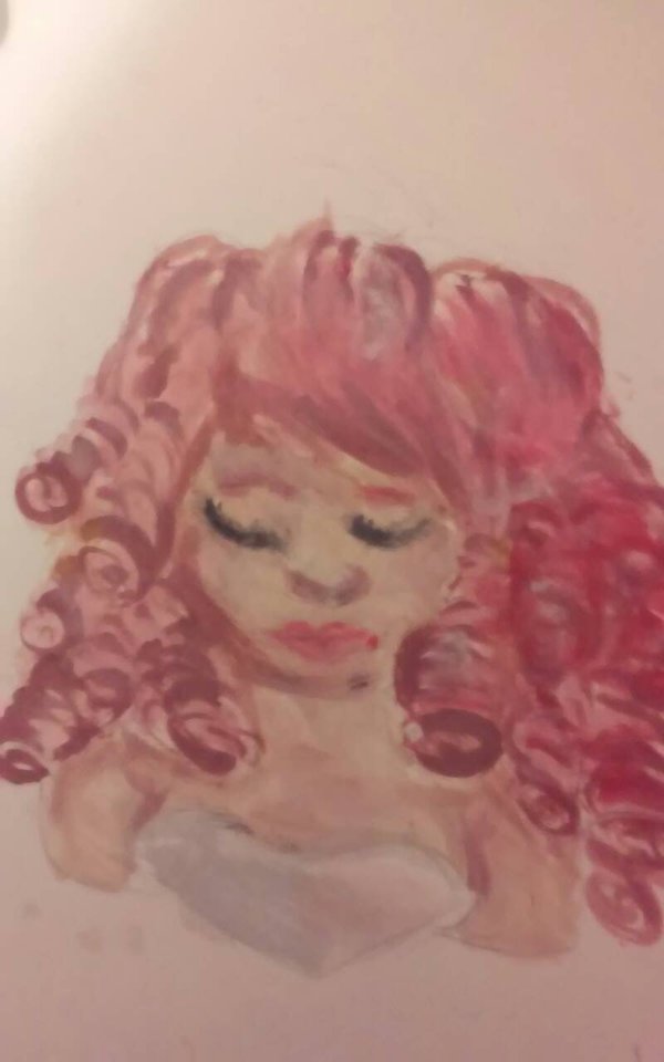 600x960 Rose Quartz Painting By Little Wolf Artist - Rose Quartz Painting