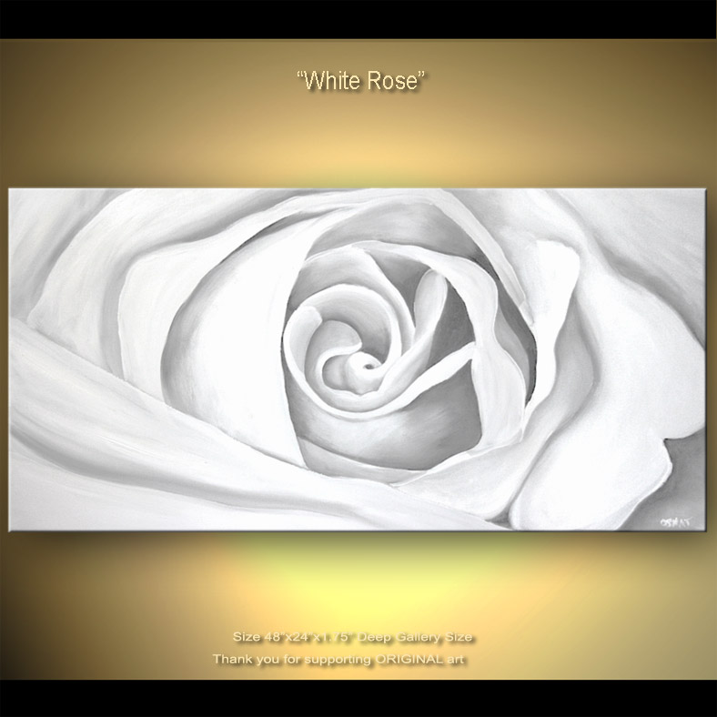 788x788 Painting - Rose White Painting