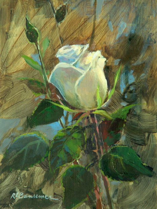 526x700 Bansemer Studio Amp Gallery Of Fine Art The White Rose - Rose White Painting