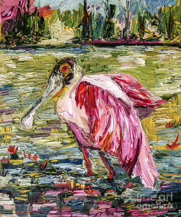 750x900 Birds Of Florida Roseate Spoonbill Painting By Ginette Callaway - Roseate Spoonbill Painting