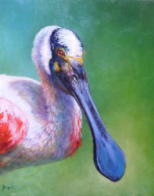 510x650 Roseate Spoonbill By Debra Bryant - Roseate Spoonbill Painting