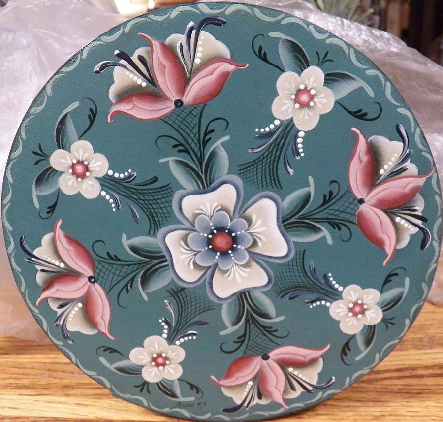 900x857 Norwegian Rosemaling Painting By Laurie Kidd - Rosemaling Painting