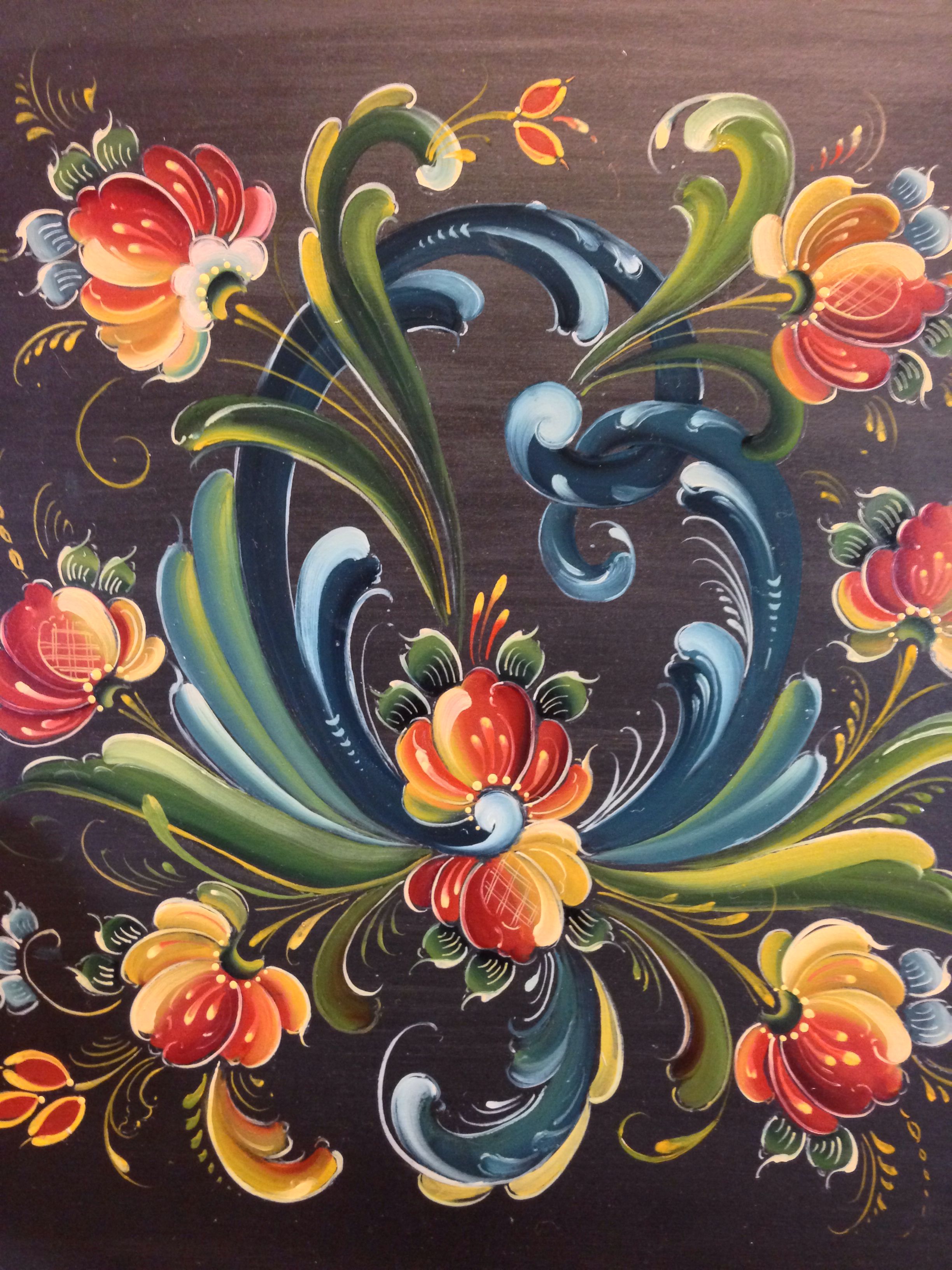 2448x3264 Telemark - Rosemaling Painting