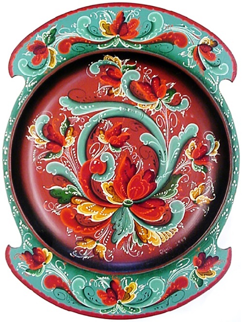 500x661 Traditional Norwegian Painting Rosemaling (5) - Rosemaling Painting