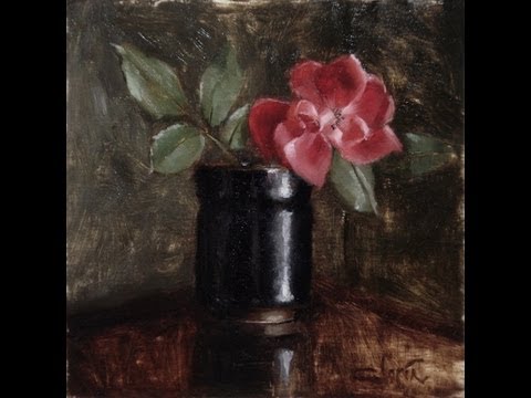 480x360 Flower Painting Demo - Roses In A Vase Painting