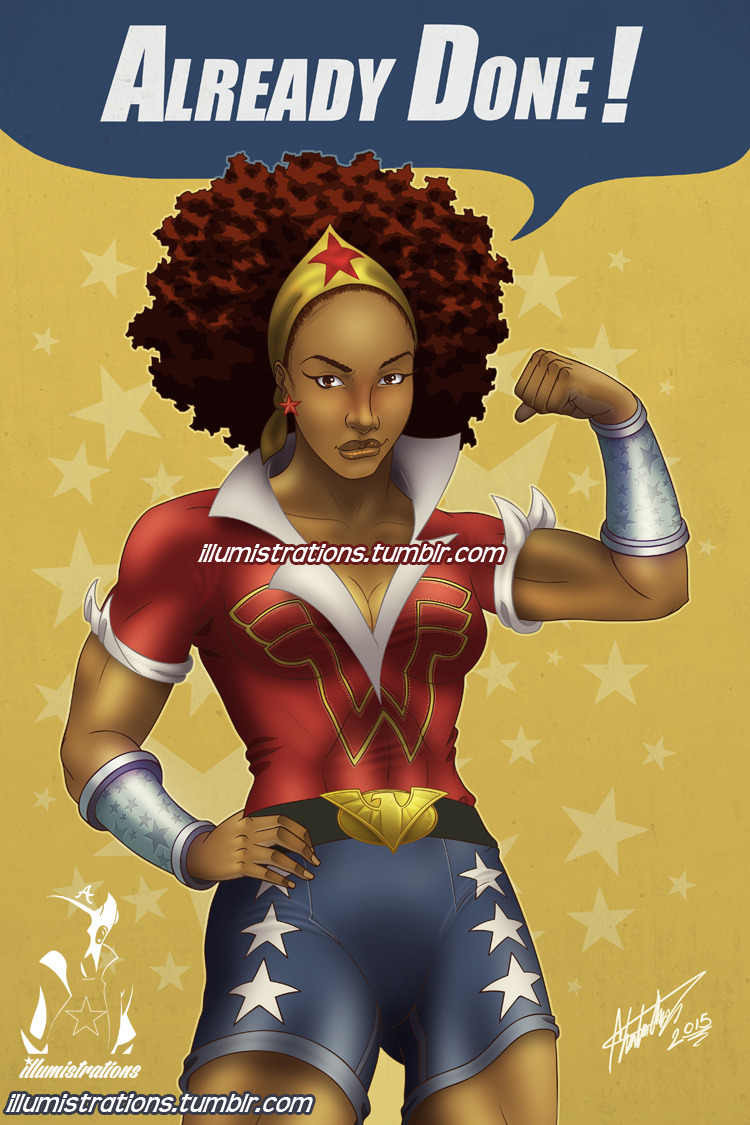 750x1125 Illumistrations Bombshell Wonder Woman, Original Artwork. I - Rosie The Riveter Original Painting