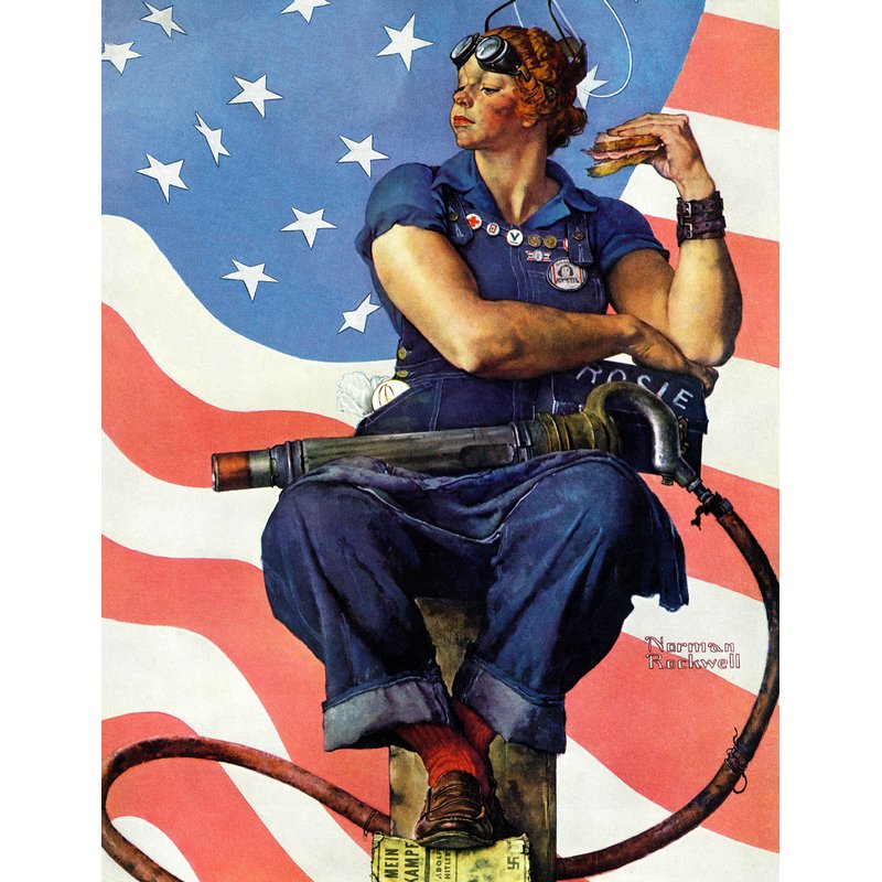 800x800 Marmont Hill - Rosie The Riveter Original Painting