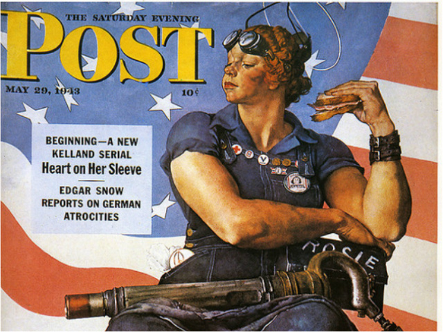 640x480 Mary Keefe, 92, Rockwell'S - Rosie The Riveter Original Painting