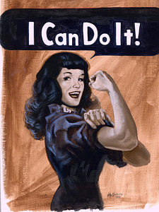 225x300 Rosie The Riveter Original Artwork Fine Art America - Rosie The Riveter Original Painting