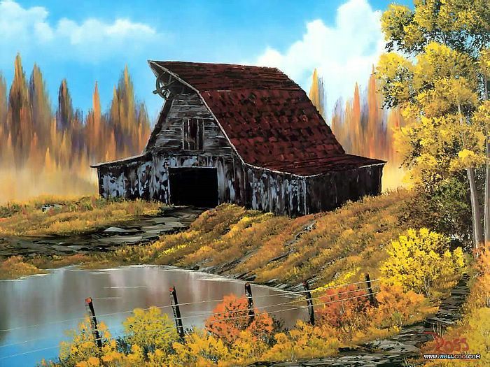 700x525 Peaceful Landscape Paintings By Bob Ross - Ross Oil Painting
