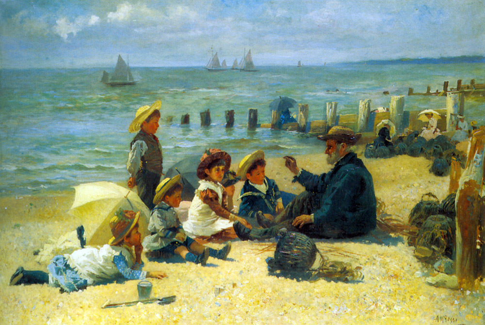 1000x671 A Summers Tale Painting Alexander Mark Rossi Oil Paintings - Rossi Painting