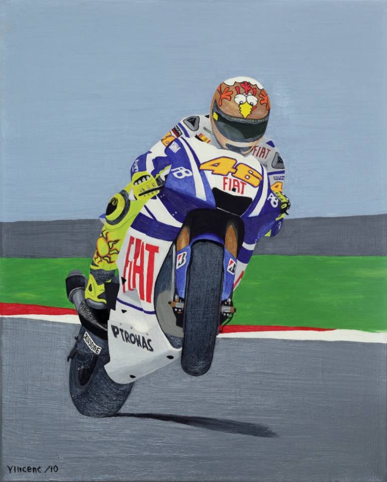 770x960 Saatchi Art Valintino Rossi Painting By Vincent Legg - Rossi Painting