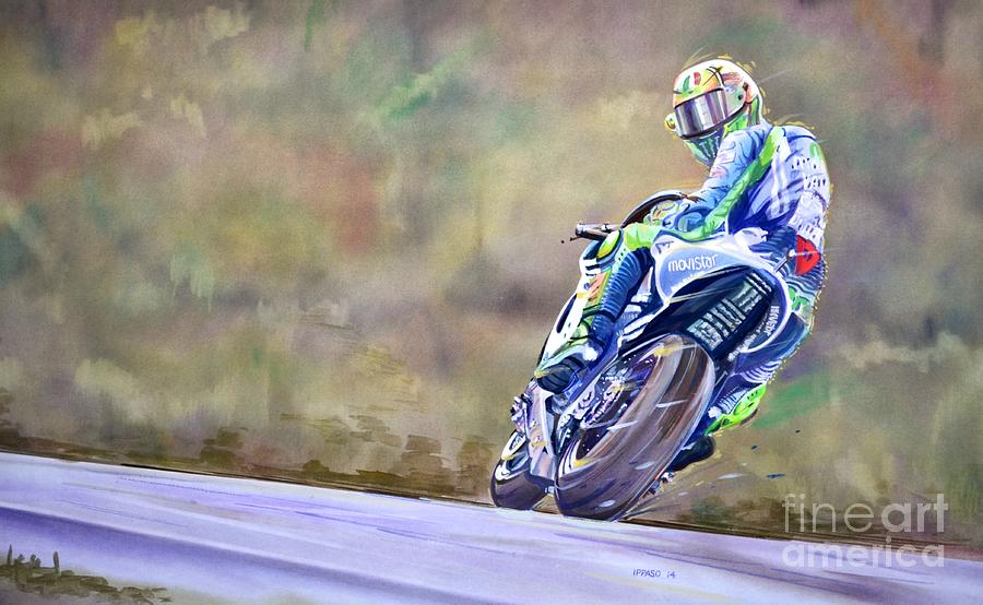 900x554 Valentino Rossi Ciao Ciao Everyone Painting By Marco Ippaso - Rossi Painting