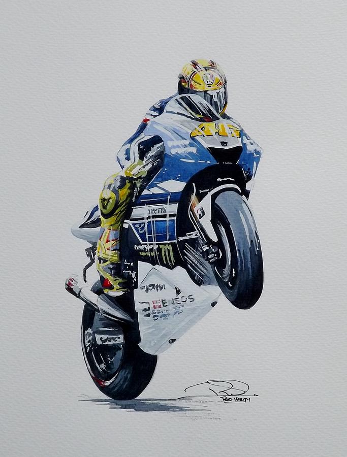 683x900 Valentino Rossi Painting By Rod Verity - Rossi Painting