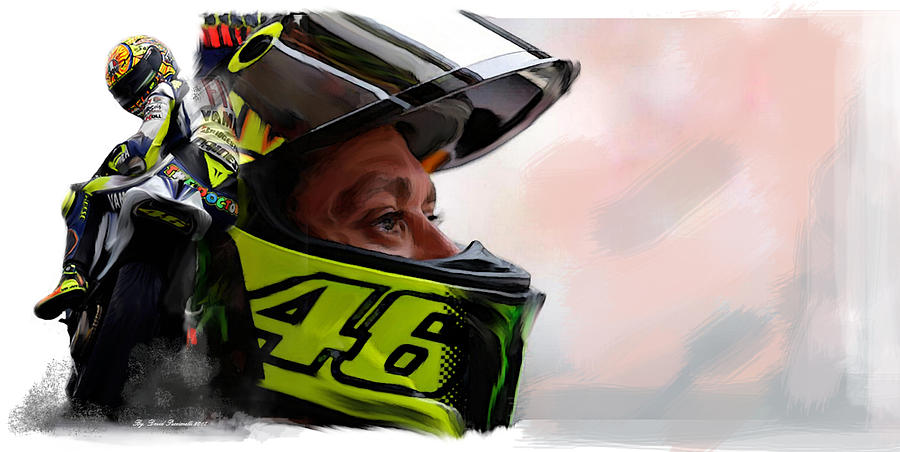 900x452 Valentino Rossi The King Returns Painting By Iconic Images Art - Rossi Painting