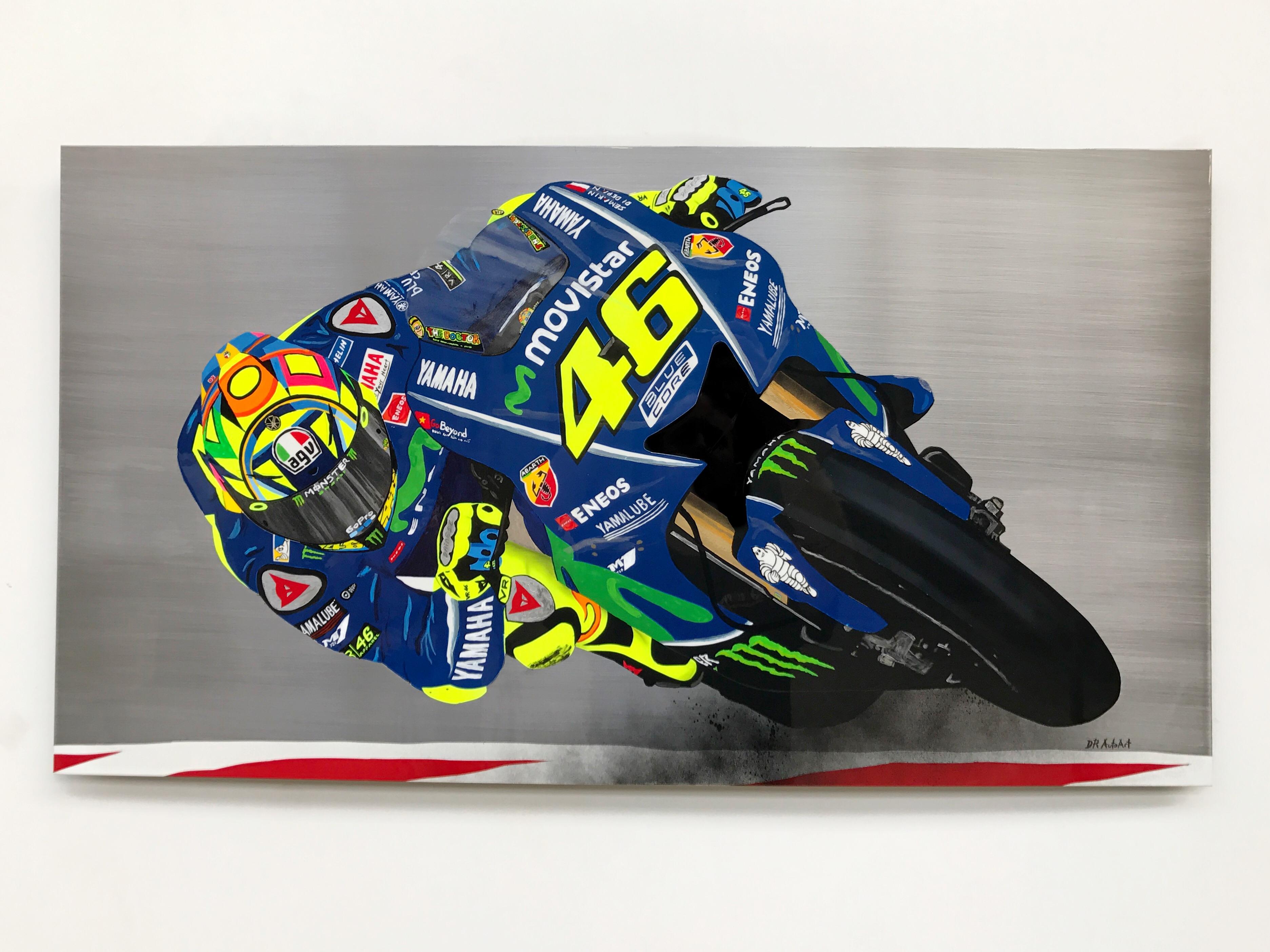 3746x2809 Just Finished This Valentino Rossi Painting On Steel. 85x46cm - Rossi Painting