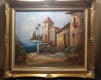 340x270 Clown Painting By M. Herman - Rossini Oil Painting