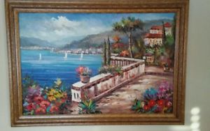300x188 Original Oil Painting Signed Artist Rossini Ebay - Rossini Oil Painting