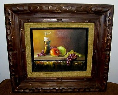 400x324 Rossini Original Oil On Canvas Sea Shore Sail Boat Floral Garden - Rossini Painting