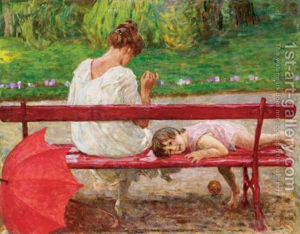 600x468 Sulla Panchina Di Biolda Luigi Rossini Reproduction 1st Art Gallery - Rossini Painting