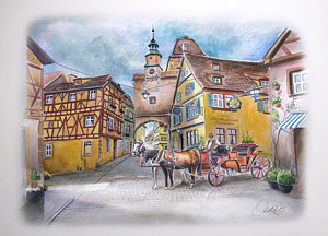 300x216 Rothenburg Paintings Fine Art America - Rothenburg Painting